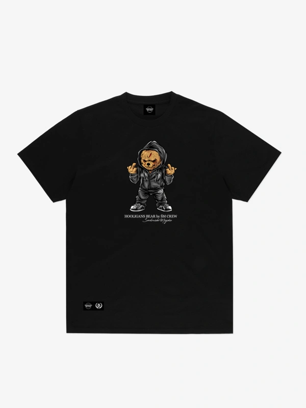 Koszulka męska t-shirt Środowisko Miejskie Hooligans Bear czarna