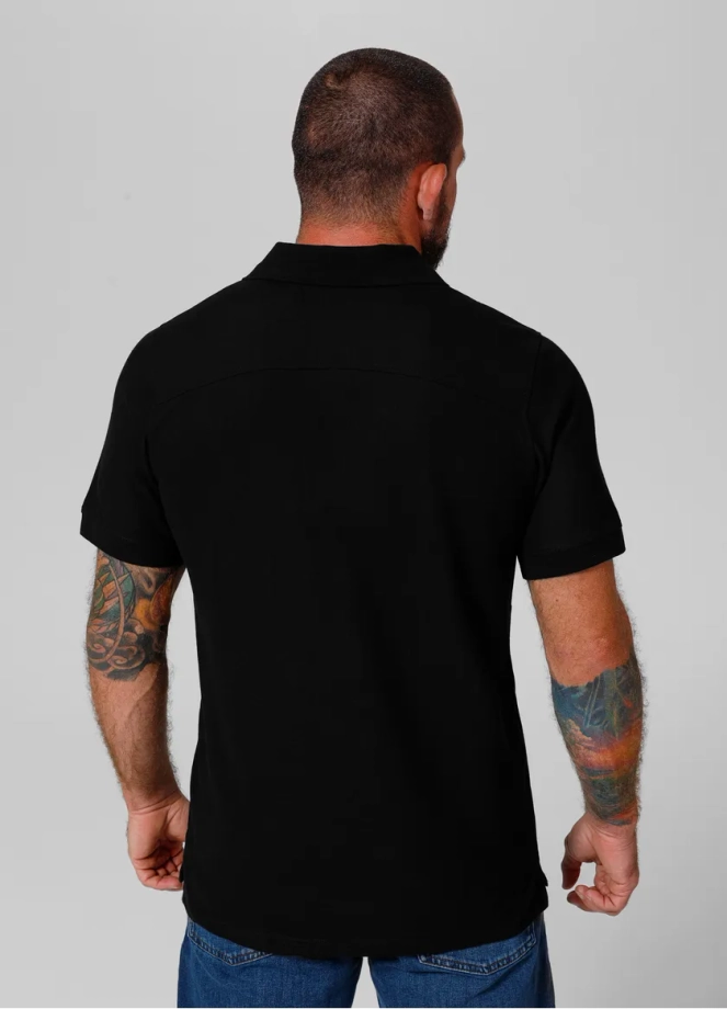 Koszulka męska Polo Pitbull Pit Bull Pique Rockey czarna