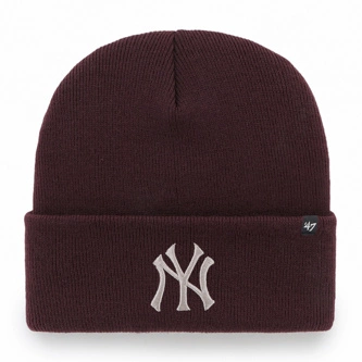 Czapka zimowa 47 Brand MLB New York burgundy metalic
