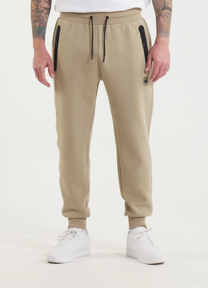 Spodnie męskie dresowe Pitbull Pit Bull Dogwood beżowe