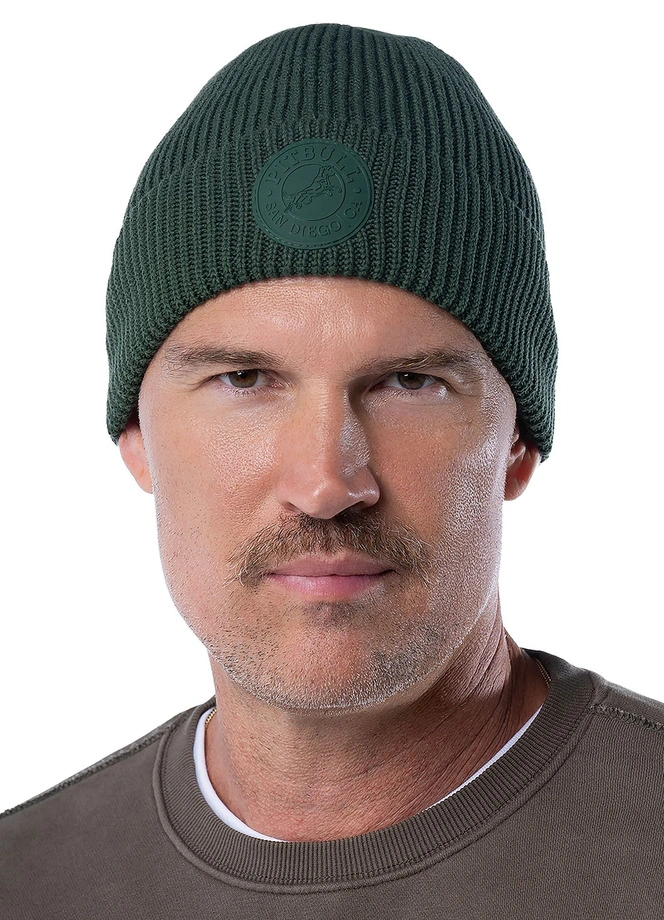 Czapka zimowa Pitbull Beanie San Diego CA ciemno zielona