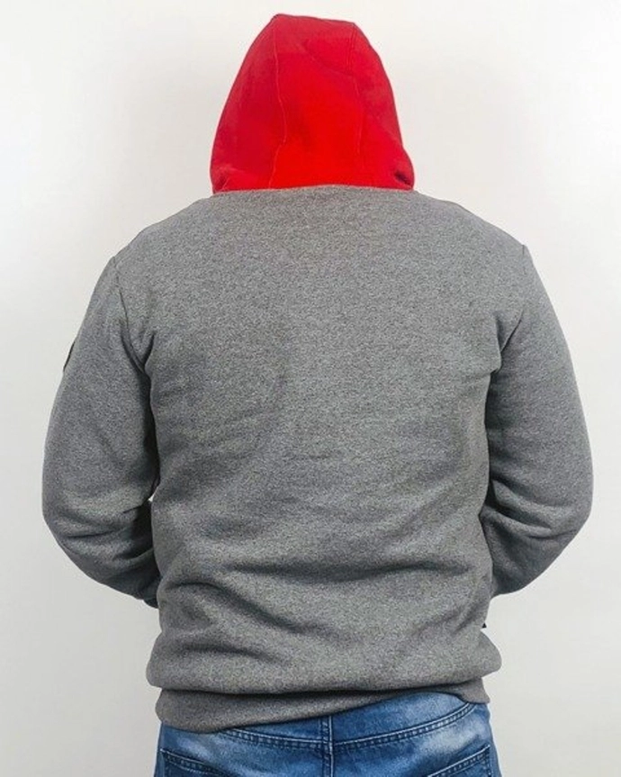 Bluza z kapturem Ciemna Strefa CS red/grey/torquise