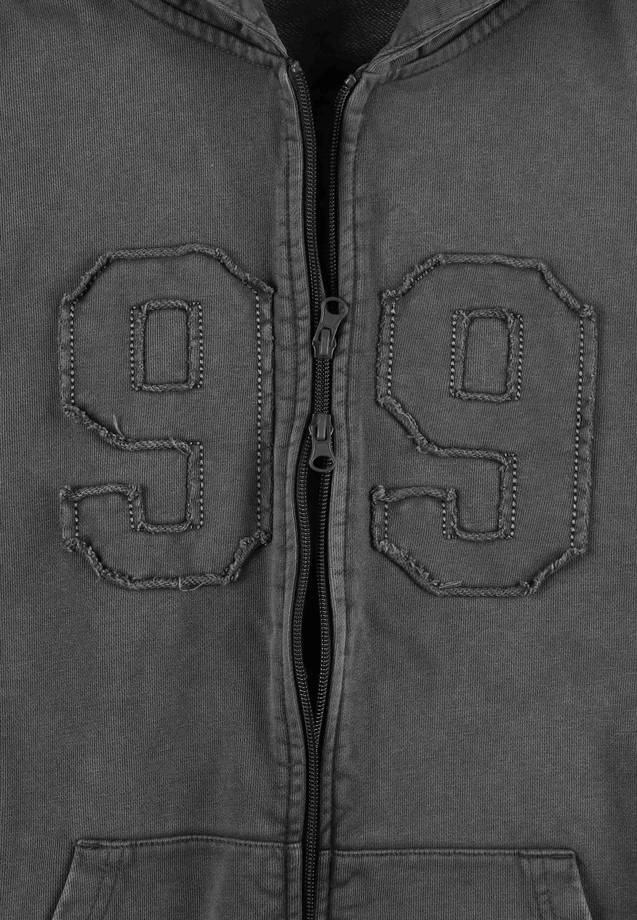 Bluza męska z kapturem Prosto Zip99 grafitowa