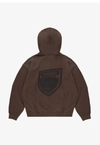 Bluza męska z kapturem oversize Prosto Splash Shield Mini brązowa