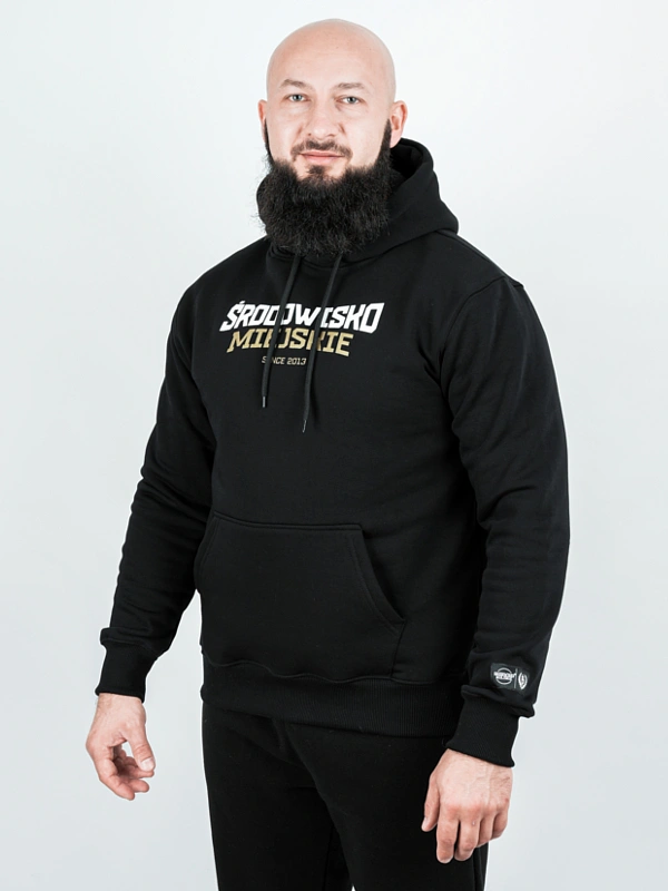 Bluza męska z kapturem Środowisko Miejskie ŚM Mordka czarna