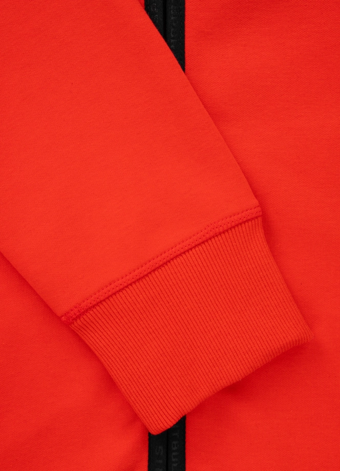 Bluza męska z kapturem Pitbull Pit Bull Hermes 24 ZIP hooded czerwona