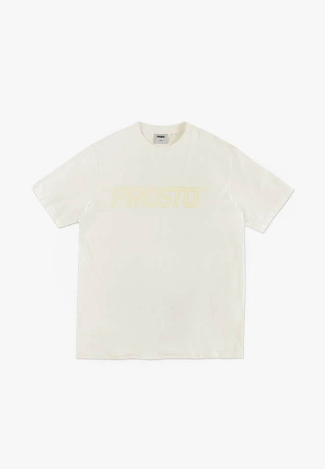 Koszulka męska t-shirt oversize Prosto Big Log złamana biel