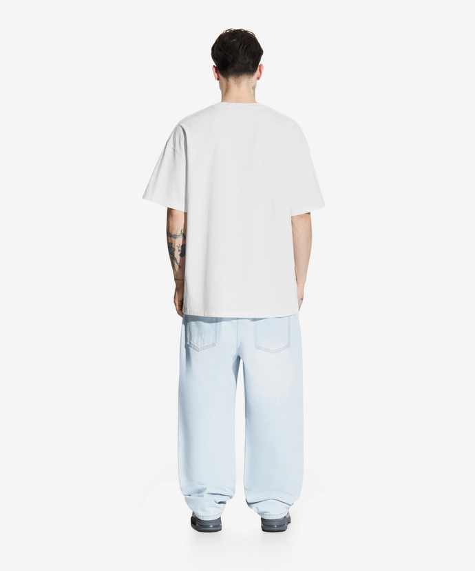 Koszulka męska t-shirt oversize Prosto Hex kremowa