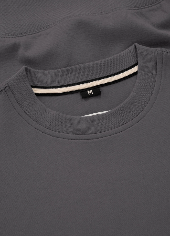 Bluza męska bez kaptura Pitbull Pit Bull Sampson grafitowa szara