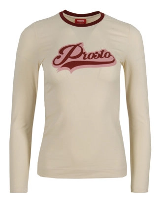 Koszulka Longsleeve damski Prosto Klasyk Ballu beż