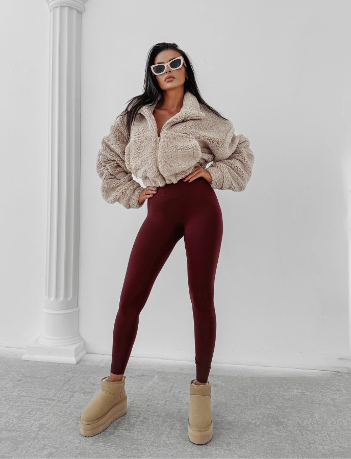 Bluza damska rozpinana Olavoga Tedi beżowa