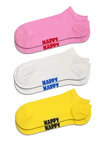 Skarpety Happy Socks 3-Pack Solid Low Socks różowe/białe/żółte