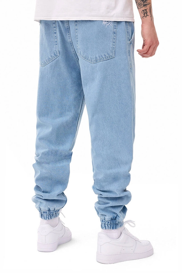 Spodnie jogger jeans Mass Denim Signature 2.0 light blue jasnoniebieskie