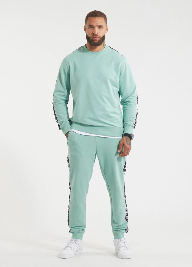 Spodnie męskie dresowe Pitbull Pit Bull Tape Nugget miętowy zielony