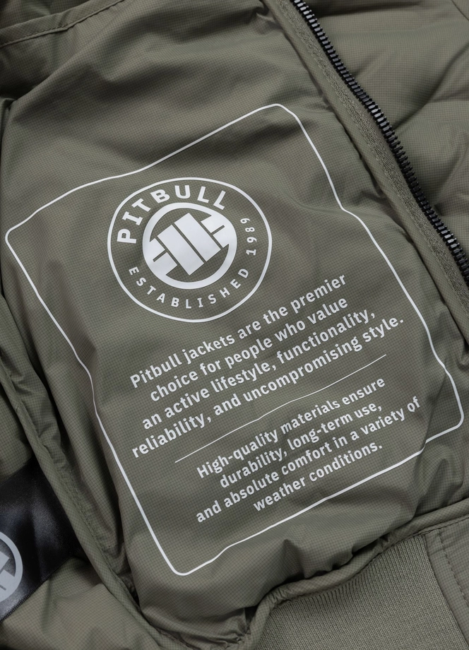 Kurtka zimowa męska Pit Bull Fisk oliwkowa zielona