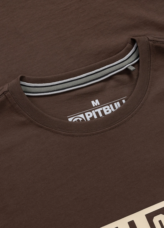Koszulka męska T-Shirt Pitbull Eighty Nine Dog ciemno brązowa