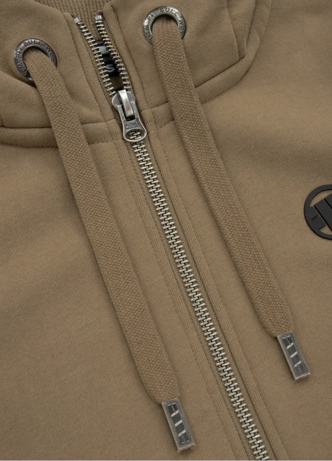 Bluza damska z kapturem Pit Bull Pitbull Hilltop Zip brązowa