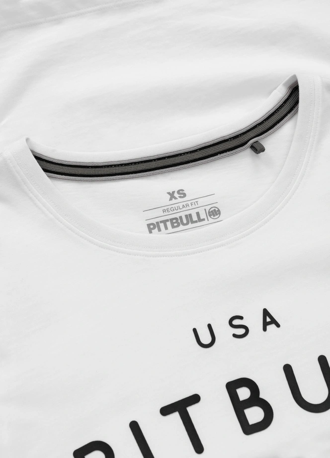 Koszulka t-shirt damska Pit Bull Pitbull USA CAL biała