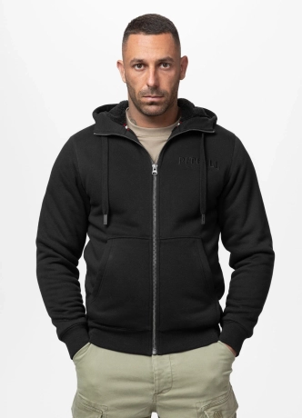 Bluza męska rozpinana z kapturem Pit Bull Ruffin Detroit czarno/czarna