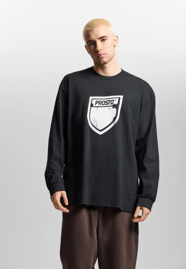 Koszulka longsleeve męski Prosto Splash Shield czarna