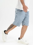 Spodenki szorty męskie jeans Jigga Wear Small Outline Crown Dots jasne niebieskie