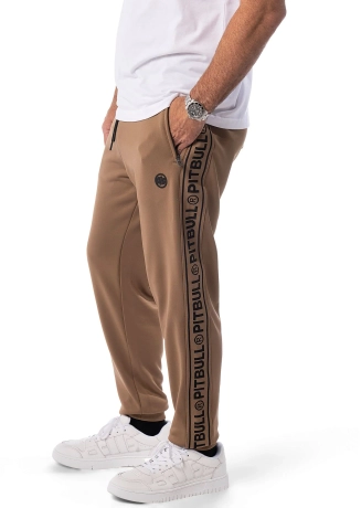 Spodnie dresowe męskie Pit Bull Oldschool Tape Logo brązowe