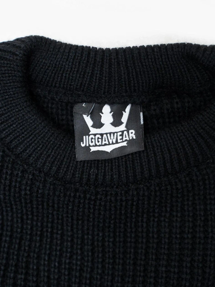 Sweter męski oversize Jigga Wear czarny