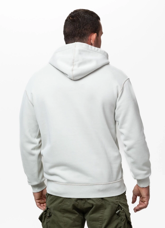 Bluza męska z kapturem Pit Bull Orlando biała