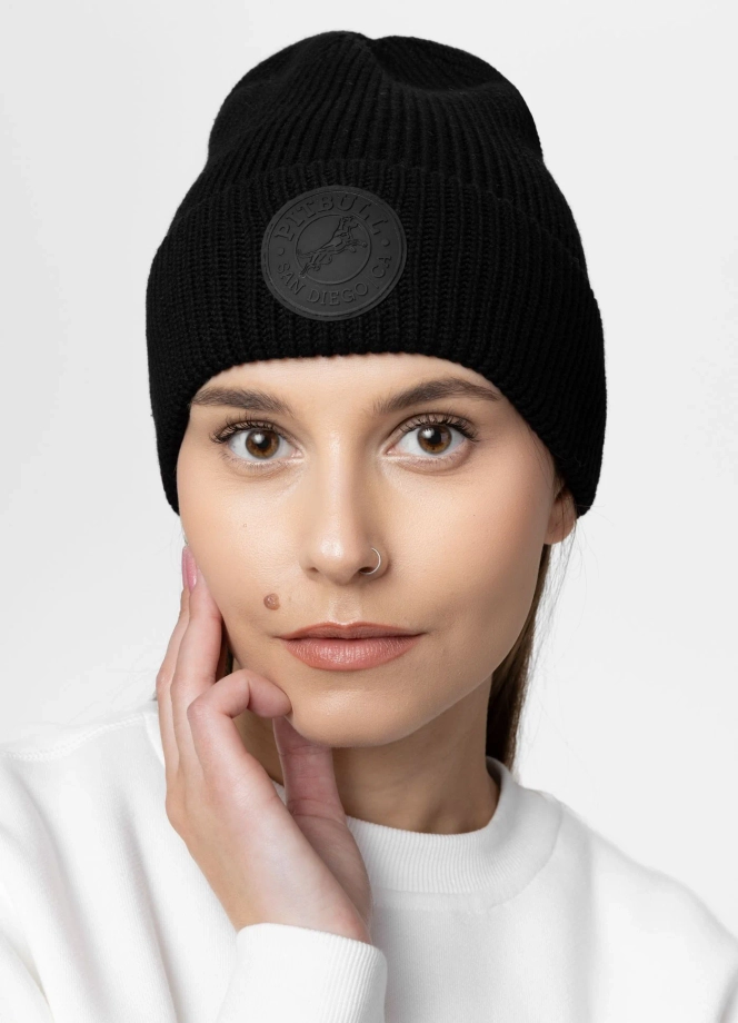 Czapka zimowa Pitbull Beanie San Diego CA czarna