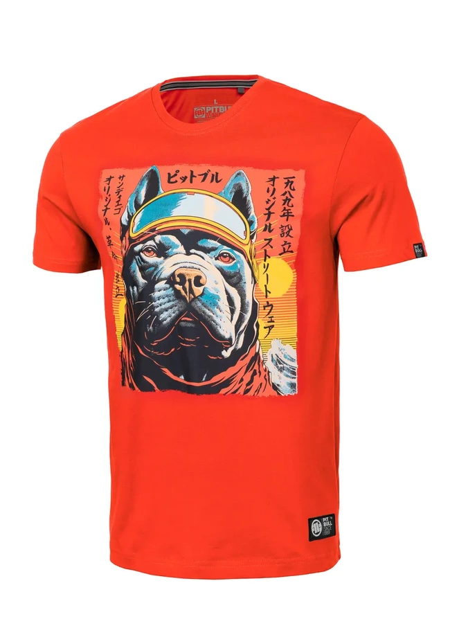 Koszulka męska T-Shirt Pit Bull Pitbull Fuji czerwona