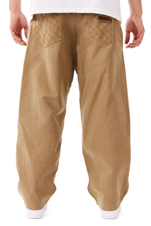 Spodnie męskie jeans Mass Denim Nexus Extra Baggy Fit beżowe