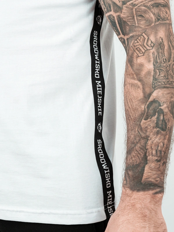 Koszulka męska t-shirt Środowisko Miejskie Miś Lampas biała