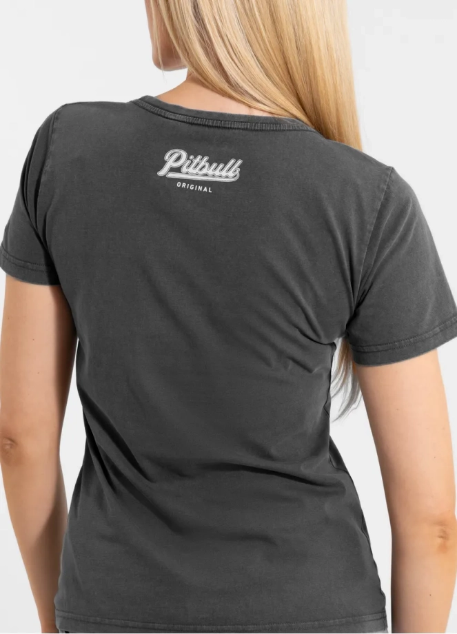 Koszulka damska T-shirt Pit Bull Angel Logo grafitowa