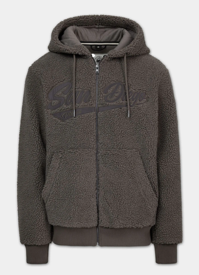 Bluza męska rozpinana z kapturem Pit Bull Galaxy taupe