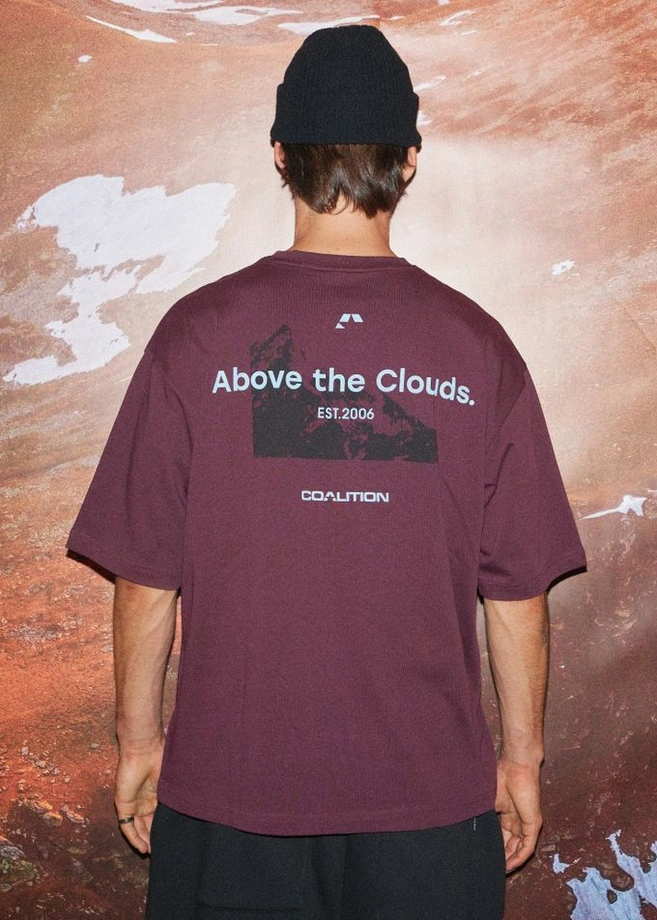 Koszulka męska t-shirt Coalition CLTN Bjerg śliwkowa fioletowa