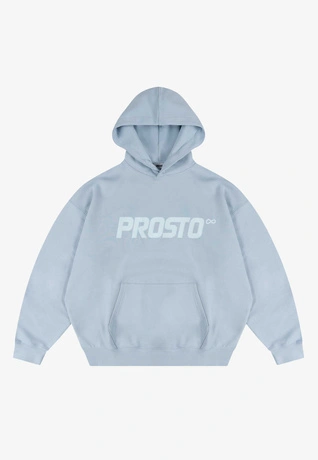 Bluza męska z kapturem Prosto Big Log Infinity jasno niebieska