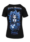 Koszulka damska T-shirt Pit Bull Santa Muerte Blue czarna