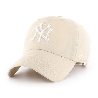 Czapka z daszkiem 47 Brand New York Yankees Natural Clean Up biało/kremowa