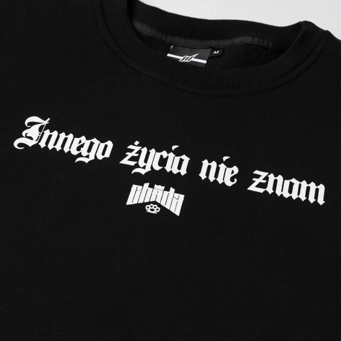 Bluza klasyczna męska Chada Proceder Innego życia nie znam czarna