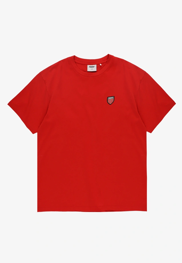 Koszulka męska t-shirt Prosto Small Shield czerwona