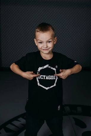 Koszulka t-shirt dziecięcy Octagon Logo Smash czarna
