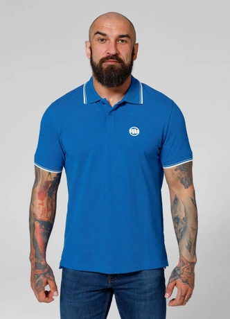 Koszulka męska Polo Pitbull Pique Stripes Regular niebieska