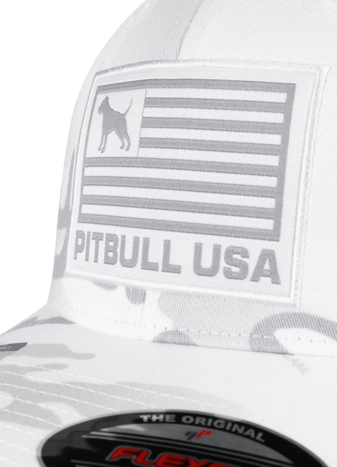 Czapka z daszkiem Full Cap Mesh Pit Bull Pitbull USA biała
