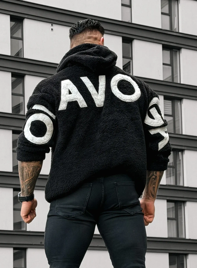 Bluza męska z kapturem Olavoga Fido czarna