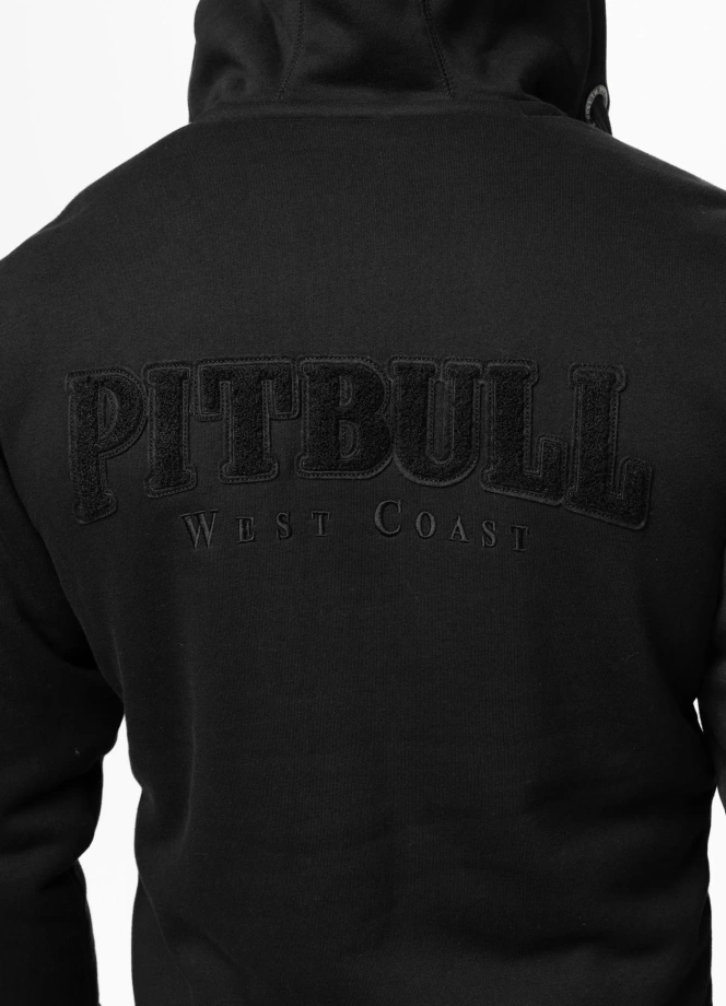 Bluza męska rozpinana z kapturem Pit Bull Ruffin Detroit czarno/czarna