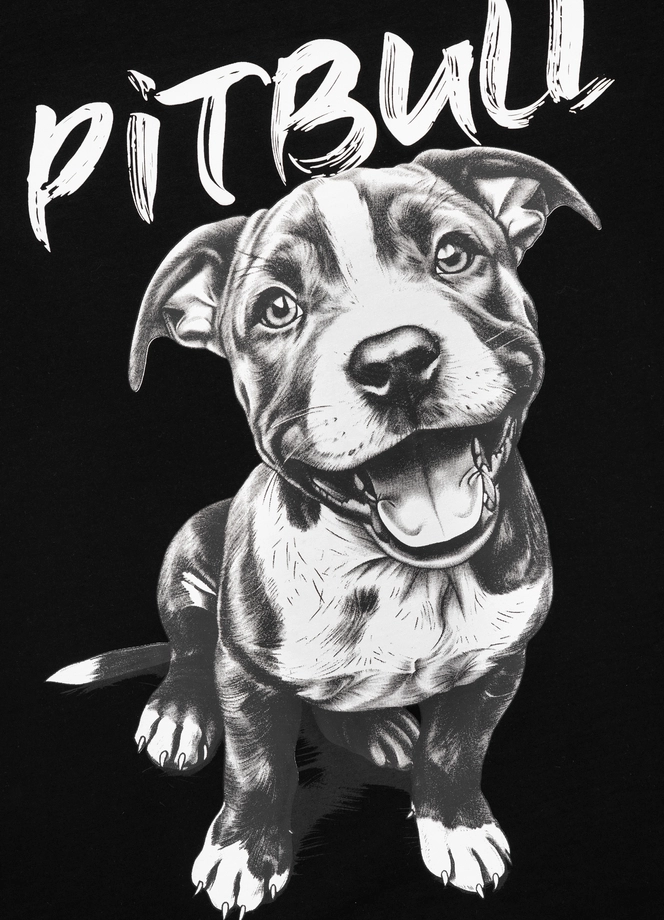 Koszulka t-shirt damska Pit Bull Pitbull Puppy 2 czarna