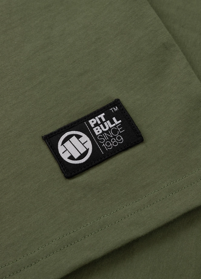 Koszulka męska T-Shirt Pitbull Eighty Nine Dog oliwkowa zielona