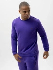 Bluza męska bez kaptura Jigga Wear Simple Crown fioletowa