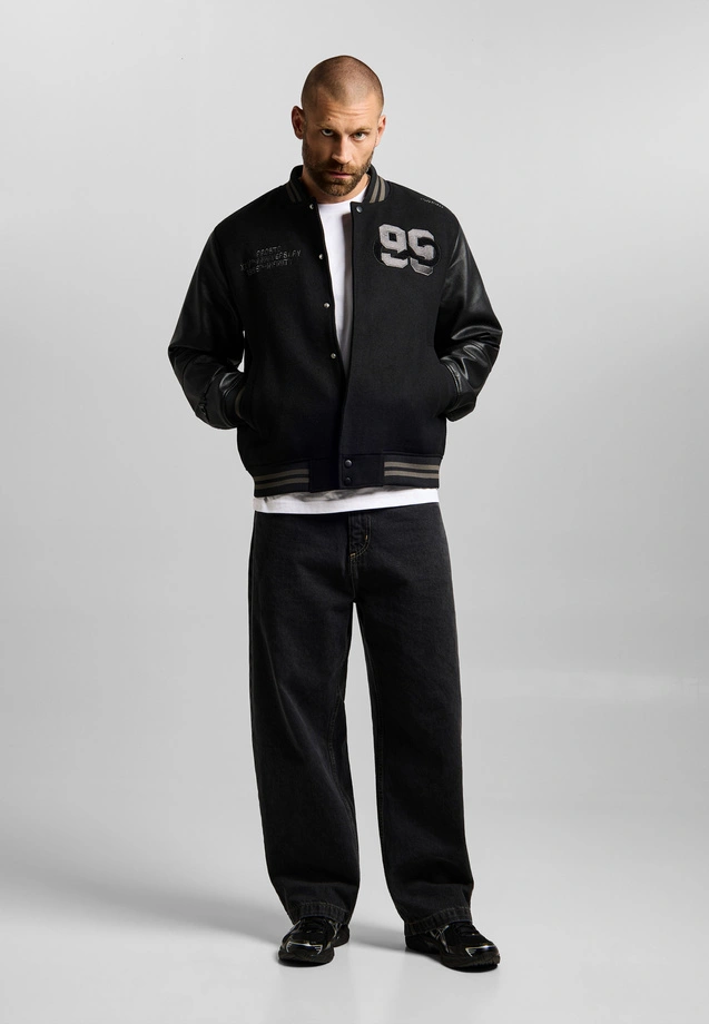 Kurtka męska bomber oversize Prosto XXVTH Anniversary czarna
