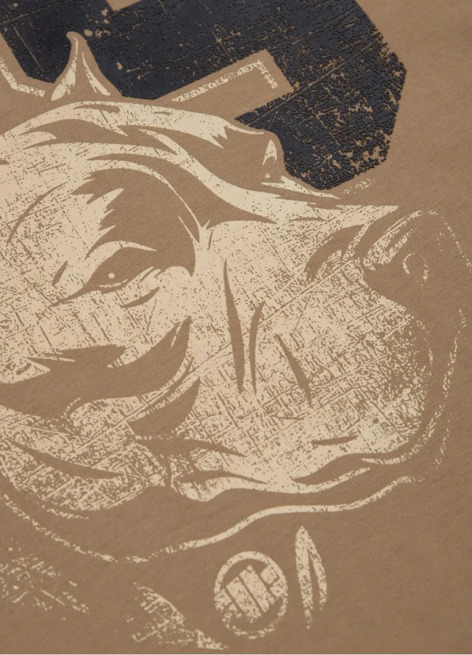 Koszulka męska T-Shirt Pit Bull Pitbull Dog 89 brązowa